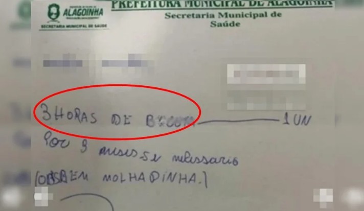 “03 horas de buceta”: estagiárias “prescrevem” receita médica falsa e imoral e espalham na internet