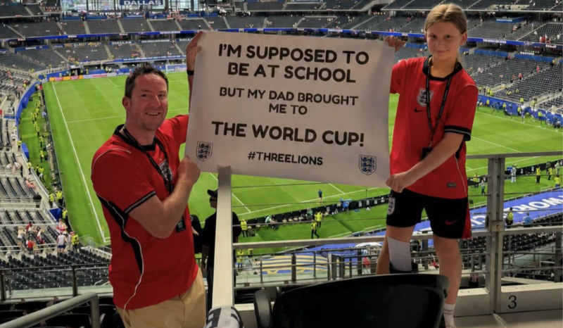 Pai leva filha à Copa do Mundo, ignora escola e pode pagar multa de R$ 2 mil