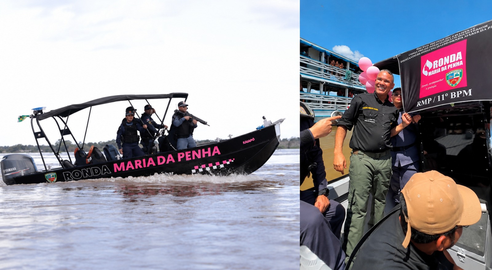 Coronel Vinícius Almeida expandiu Ronda Maria da Penha para o interior e defende ampliar lanchas para todo o Amazonas